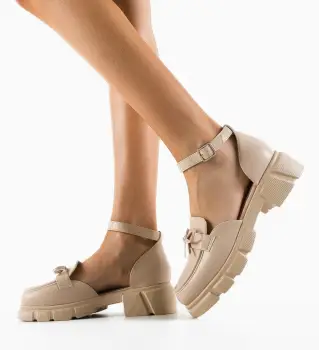 Pantofi casual Dorina Bej imagine