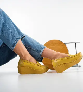 Pantofi Casual Ely Galbeni imagine