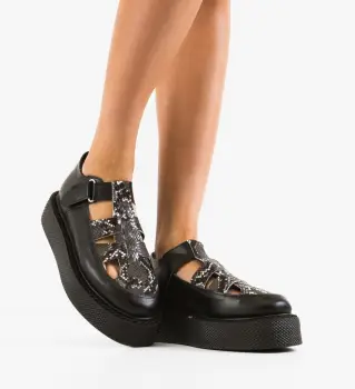 Pantofi Casual Gryndy Negri 2 imagine