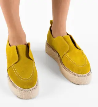 Pantofi Casual Hanter Galbeni imagine