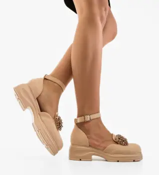 Pantofi Casual Jodet Bej imagine