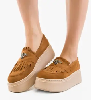Pantofi Casual Kahun Camel imagine