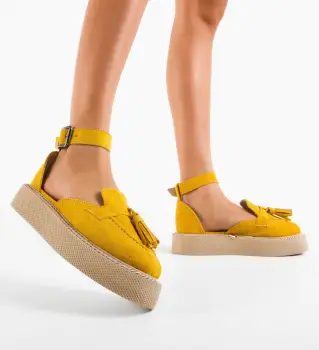 Pantofi Casual Kalin Galbeni imagine