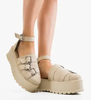 Pantofi Casual Koerel Bej imagine