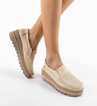 Pantofi Casual Krat Bej imagine