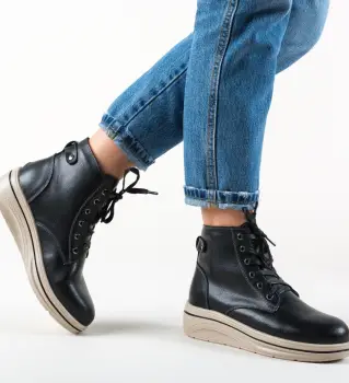 Pantofi Casual Lakiob Negri imagine