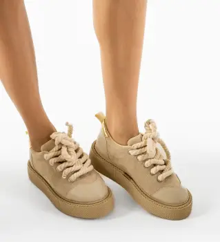 Pantofi Casual Lamesytt Bej imagine