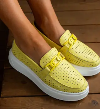 Pantofi Casual Lezzer Galbeni imagine