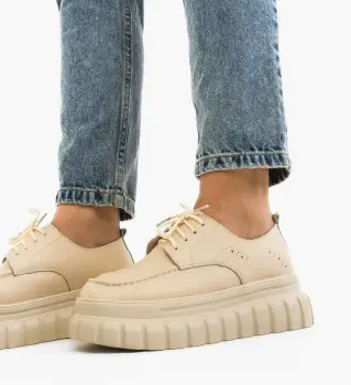 Pantofi Casual Loprem Bej imagine