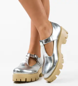 Pantofi Casual Lybon Argintii imagine