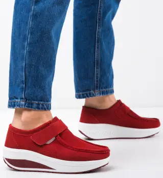 Pantofi Casual Marko Rosii 2 imagine