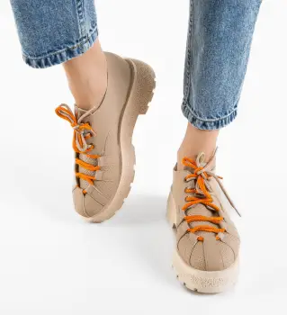 Pantofi Casual Memy Bej imagine