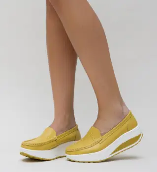 Pantofi Casual Musta Galbeni imagine