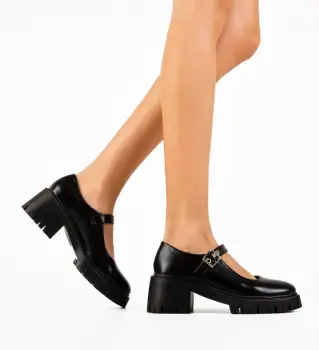 Pantofi Casual Pleun Negri imagine