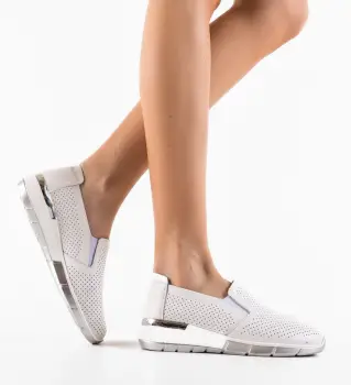 Pantofi Casual Pufine Albi imagine