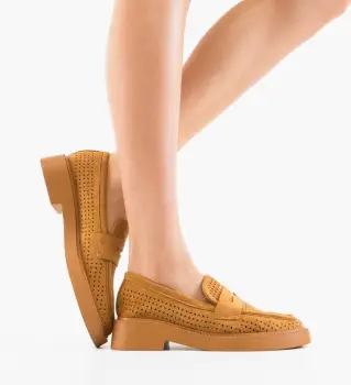 Pantofi Casual Rehid Camel imagine