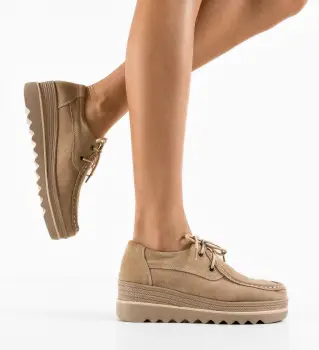 Pantofi Casual Sagrio Bej imagine