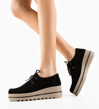 Pantofi Casual Sagrio Negri imagine