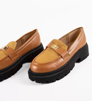 Pantofi Casual Salma Camel imagine