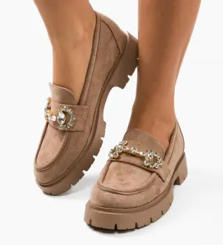 Pantofi Casual Shania Khaki imagine