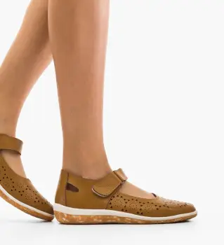 Pantofi Casual Silka Camel imagine