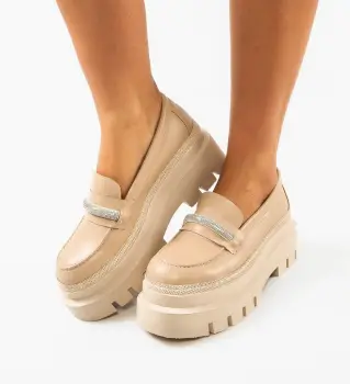 Pantofi Casual Skenara Bej imagine