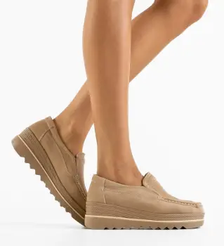 Pantofi Casual Smirno Bej 2 imagine