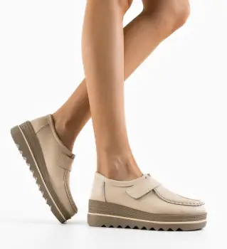 Pantofi Casual Straif Bej 2 imagine