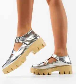 Pantofi Casual Teoritzi Argintii imagine