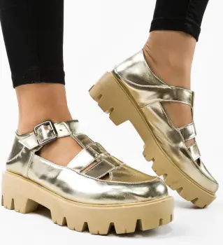 Pantofi Casual Teoritzi Aurii imagine