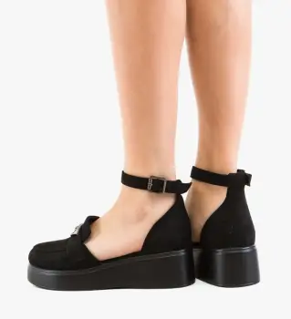 Pantofi casual Terfly Negri 2 imagine