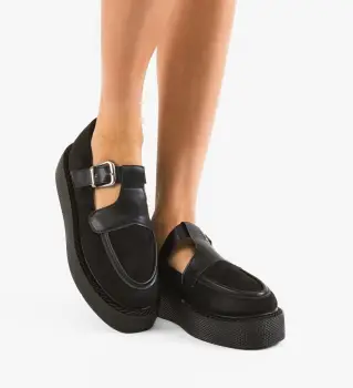 Pantofi Casual Teylar Negri 2 imagine