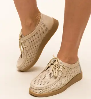 Pantofi Casual Yorker Bej imagine
