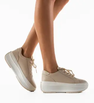 Pantofi Casual Yrna Bej imagine