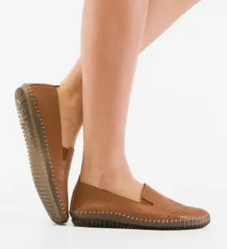Pantofi Casual Zakrey Camel imagine
