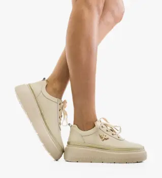 Pantofi Casual Zumzy Bej imagine