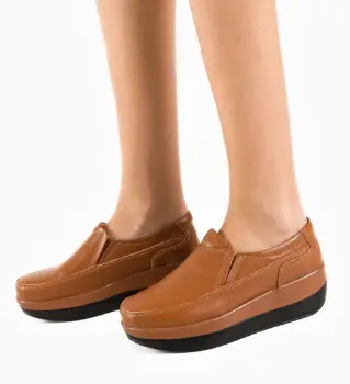 Pantofi Casul Freeman Camel 2 imagine