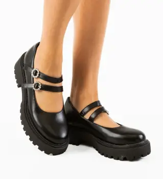 Pantofi casusal Snokers Negri 3 imagine