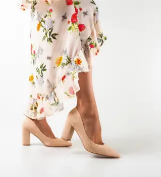 Pantofi cu toc Arka Bej imagine