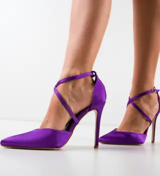 Pantofi cu toc Arpat Mov imagine