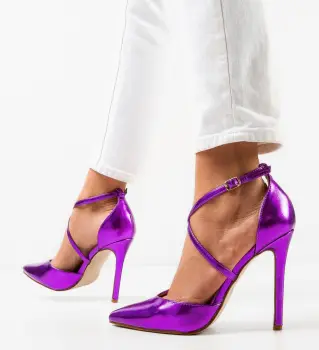 Pantofi cu toc Arpat Mov imagine