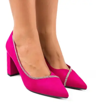 Pantofi cu toc Bavalka Fuchsia imagine