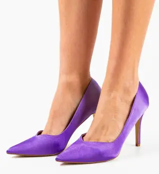 Pantofi cu toc Blada Mov imagine