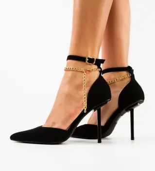 Pantofi cu toc Clayland Negri imagine