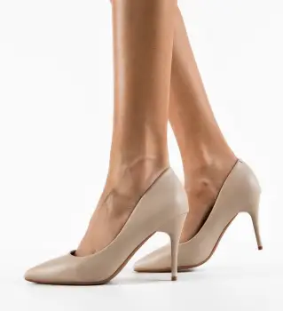 Pantofi cu toc Danube Bej imagine