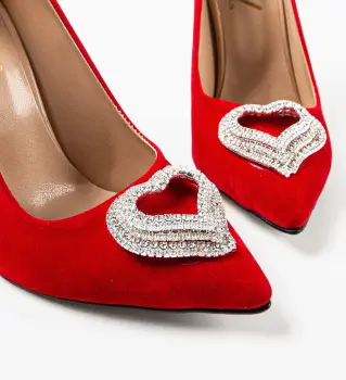 Pantofi cu toc Darino Rosii imagine