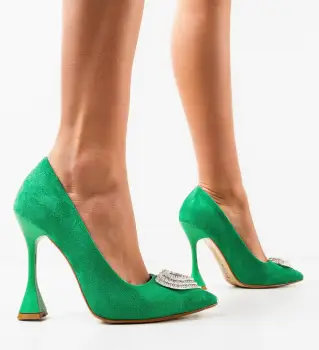 Pantofi cu toc Darino Verzi imagine