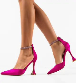 Pantofi cu toc Ellya Fuchsia imagine