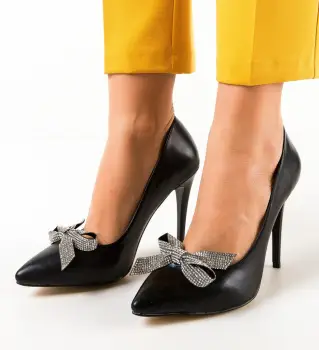 Pantofi cu toc Fanse Negri imagine