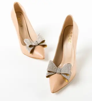 Pantofi cu toc Farma Nude imagine